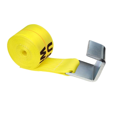 Us Cargo Control 4" x 5' Roll Off Container Winch Strap w/ Large Flat Hook 405RO